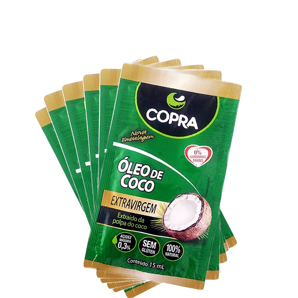Óleo de Coco Extravirgem Sachê 15 ml copra
